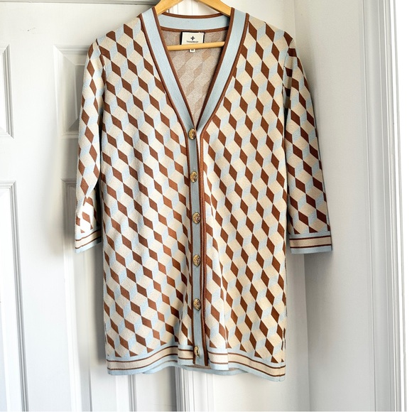 Tuckernuck Ocean Spray Knit Geo Liv Cardigan - Picture 5 of 8
